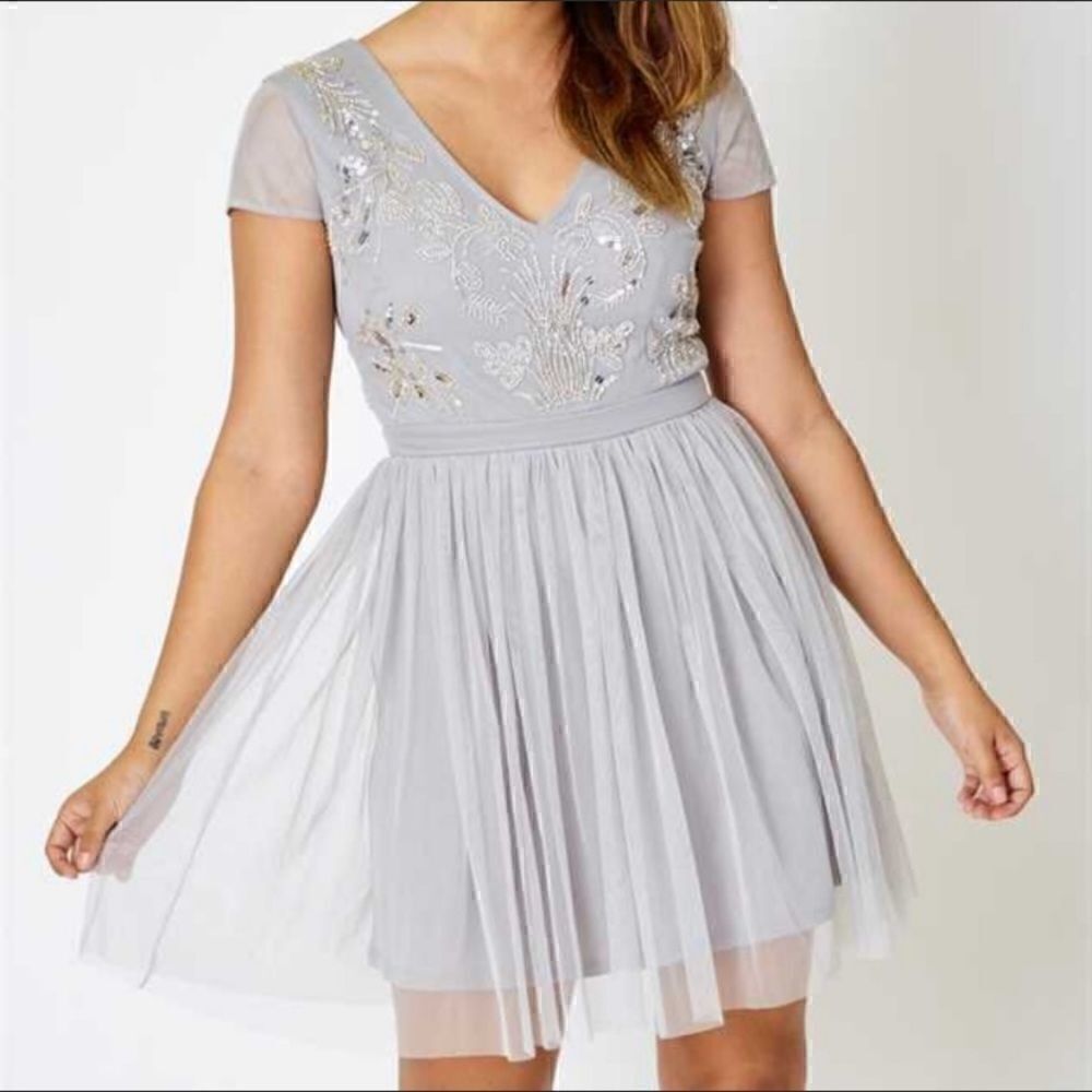 Altar’d State Lola Sequin Tulle Dress Extra Small NWT‎